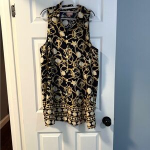 Show Me Your MuMu - Women’s- Navy and Gold Nautical Dress - XL